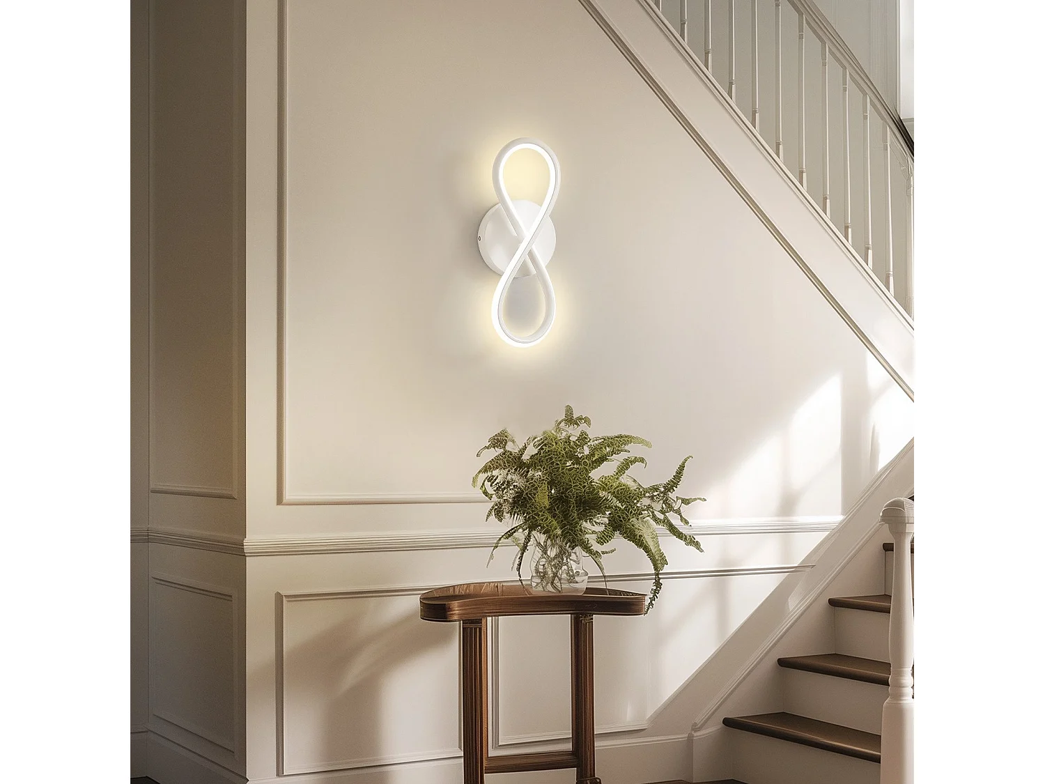 NETTLIFE 7W LED wandlamp gebogen design warm wit 3000K voor binnentrap