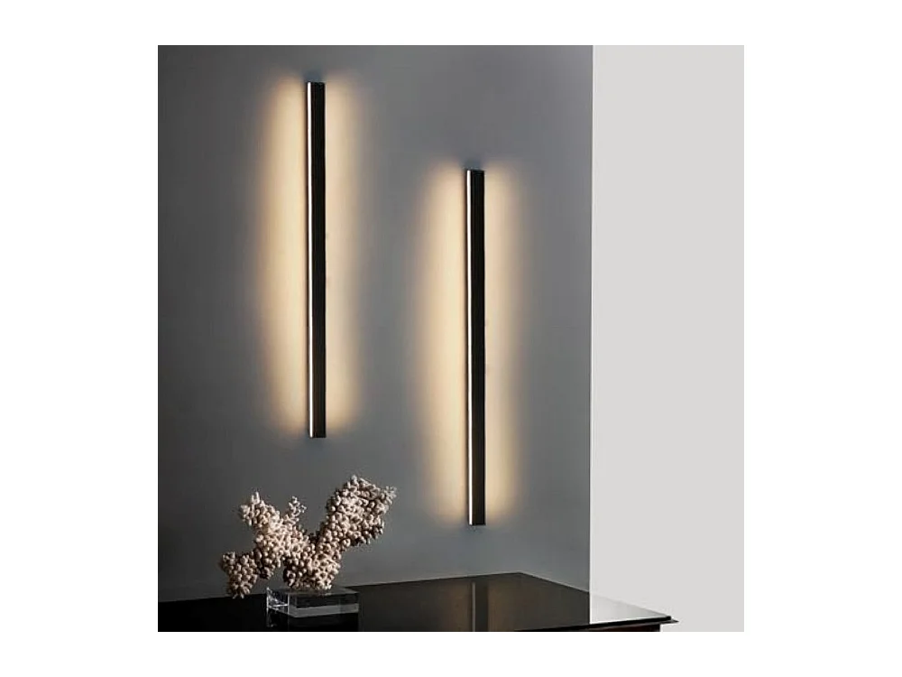 NETTLIFE Lot de 2 appliques murales d'intérieur à LED Moderne 60CM 21W Couloir Haut Bas Noir