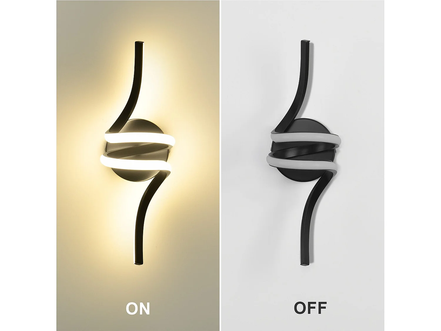 NETTLIFE Applique murale LED d'intérieur noire moderne 7W pour escalier Blanc chaud 3000K