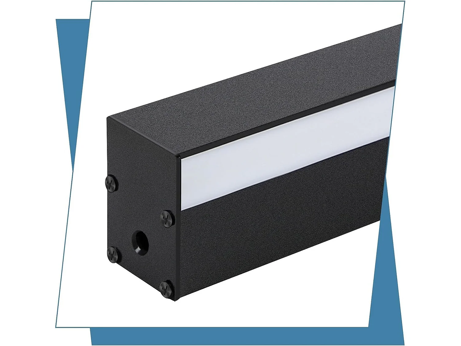 NETTLIFE 2er Set Wandleuchten Innen Schwarz 100CM moderne Wandbeleuchtung Flur 32W