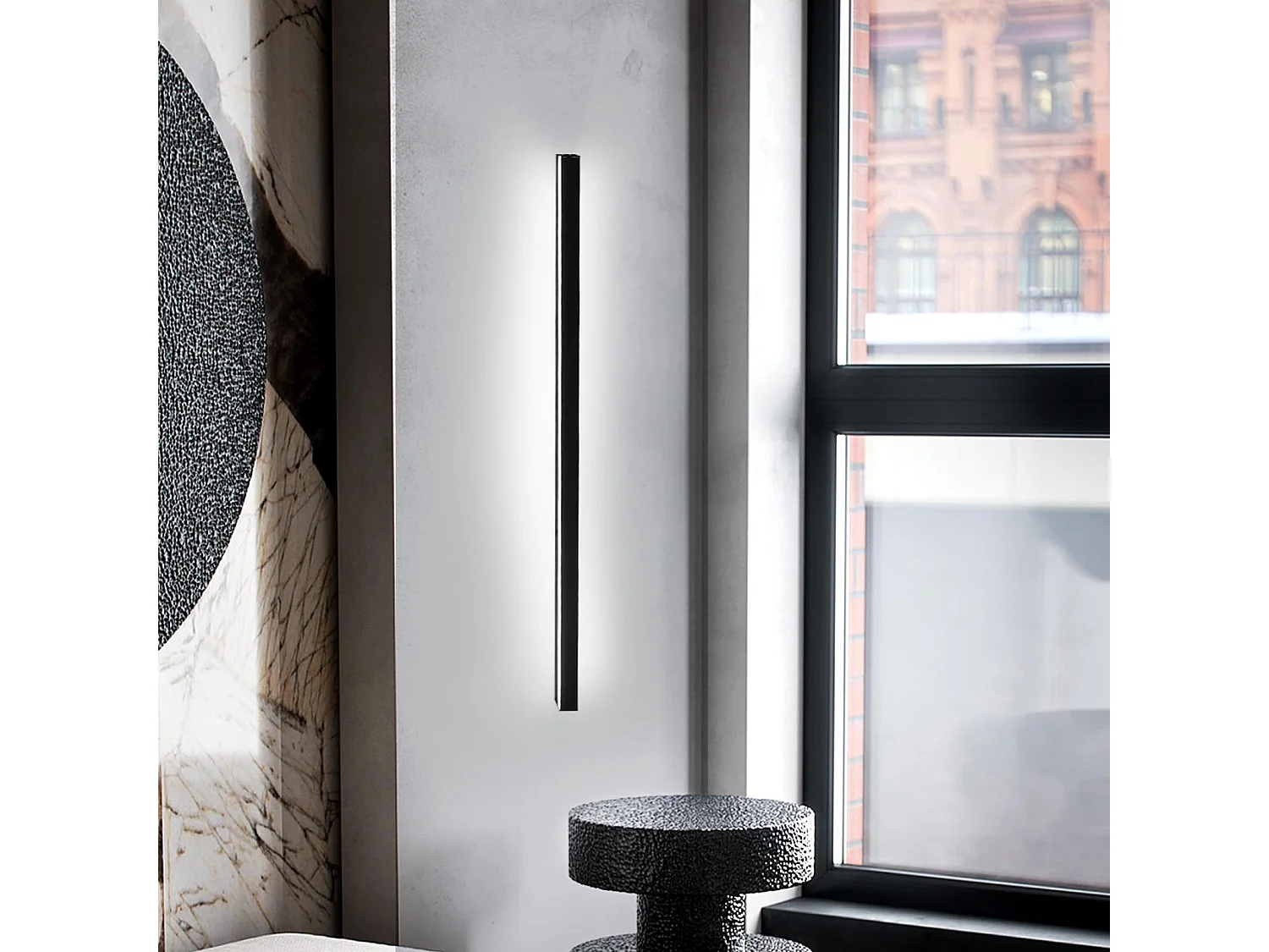 NETTLIFE Set van 2 binnen wandlampen zwart 100CM moderne wandverlichting gang 32W