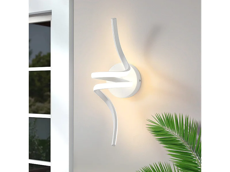 NETTLIFE Moderne weiße 7W LED-Wandleuchte für den Innenbereich für Treppen, Warmweiß 3000K