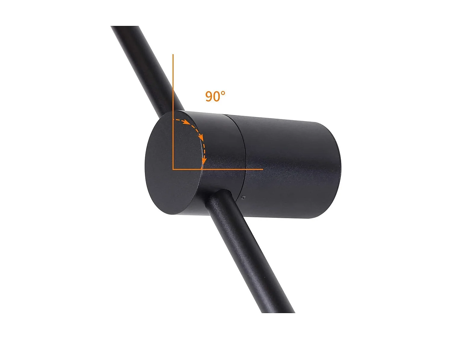 NETTLIFE 2 sztuki 100 cm długości LED lampa ścienna do wnętrz czarna 8 W minimalistyczna obrotowa lampa nocna ciepła biel 3000 K