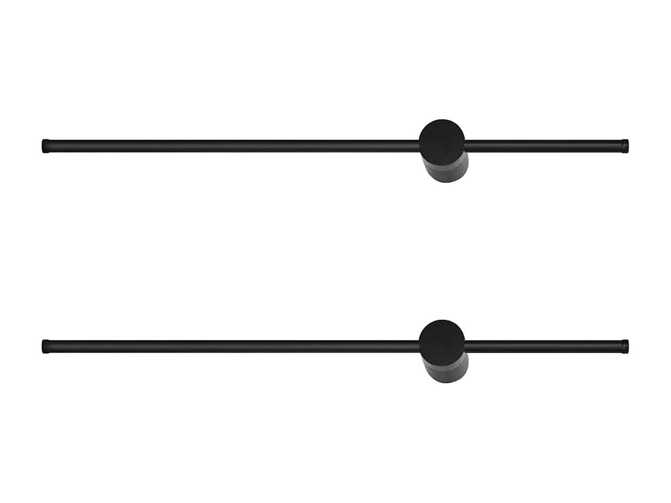 NETTLIFE Lot de 2 appliques murales d'intérieur à LED de 100 cm de long, noir, 8 W, lampe de nuit minimaliste pivotante, blanc chaud 3000 K