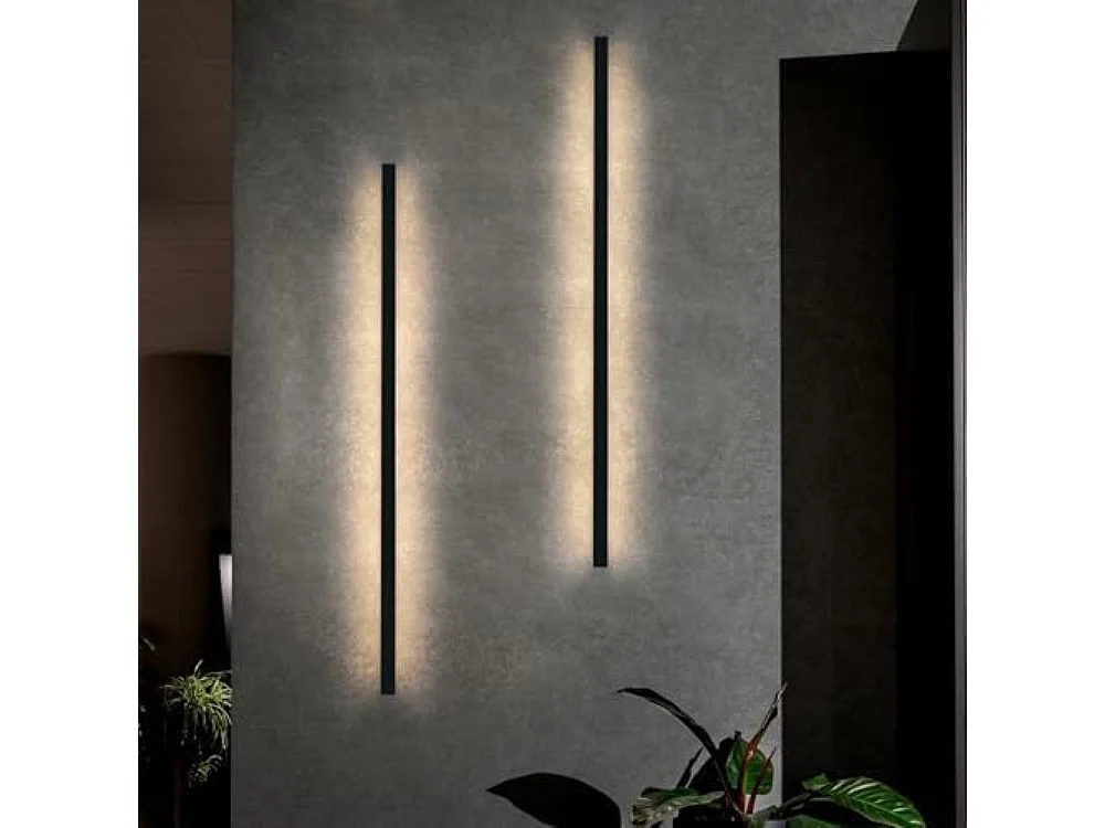 NETTLIFE 2 LED Wandleuchten modern Innen 100CM 34W Flur up down warmweiß schwarz