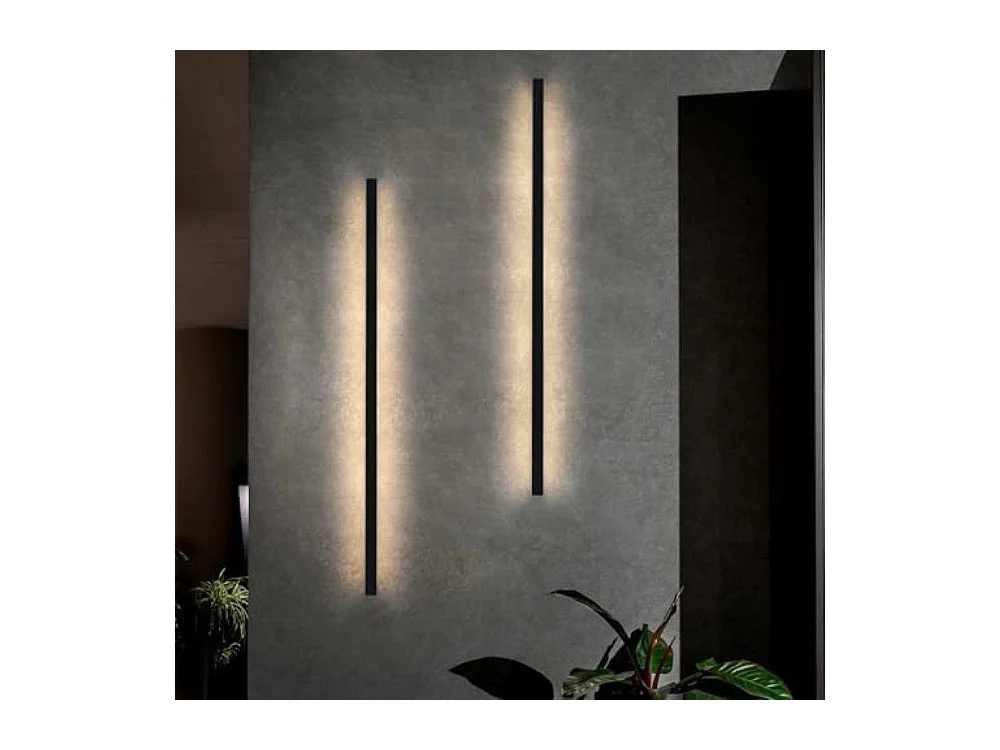 NETTLIFE 2 appliques LED intérieur moderne 100CM 34W couloir haut bas blanc chaud noir