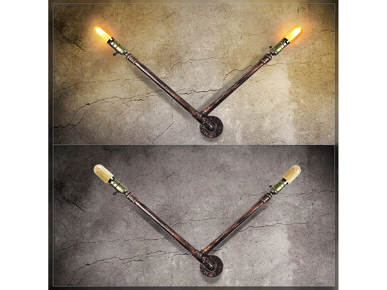 Lampa ścienna Vintage, Kinkiet dekoracyjny Retro, Lampa ścienna wewnętrzna