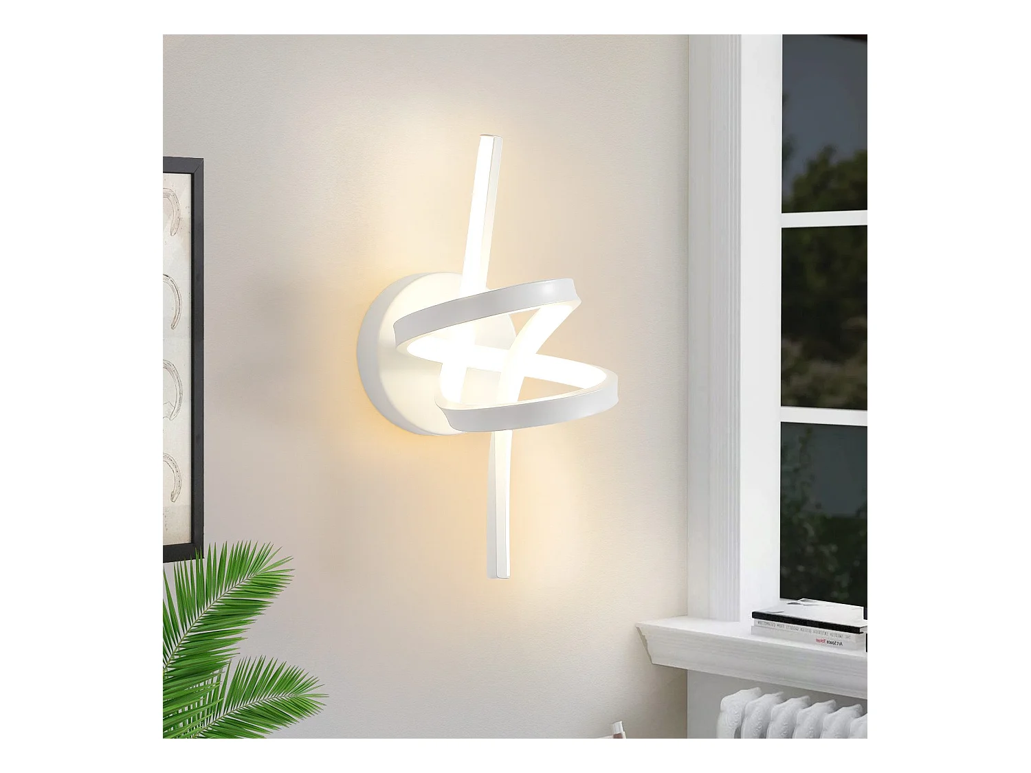NETTLIFE Applique murale LED Noir Intérieur 7W Blanc chaud 3000K Escalier Moderne Aluminium