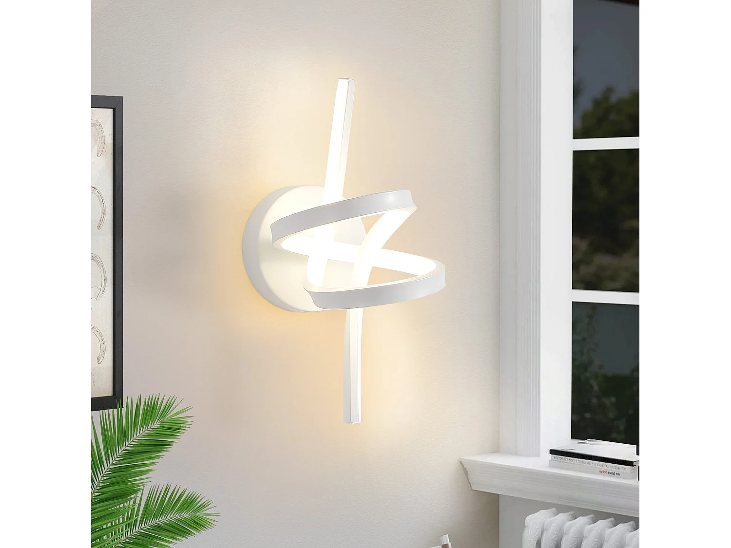 NETTLIFE Applique murale LED Noir Intérieur 7W Blanc chaud 3000K Escalier Moderne Aluminium