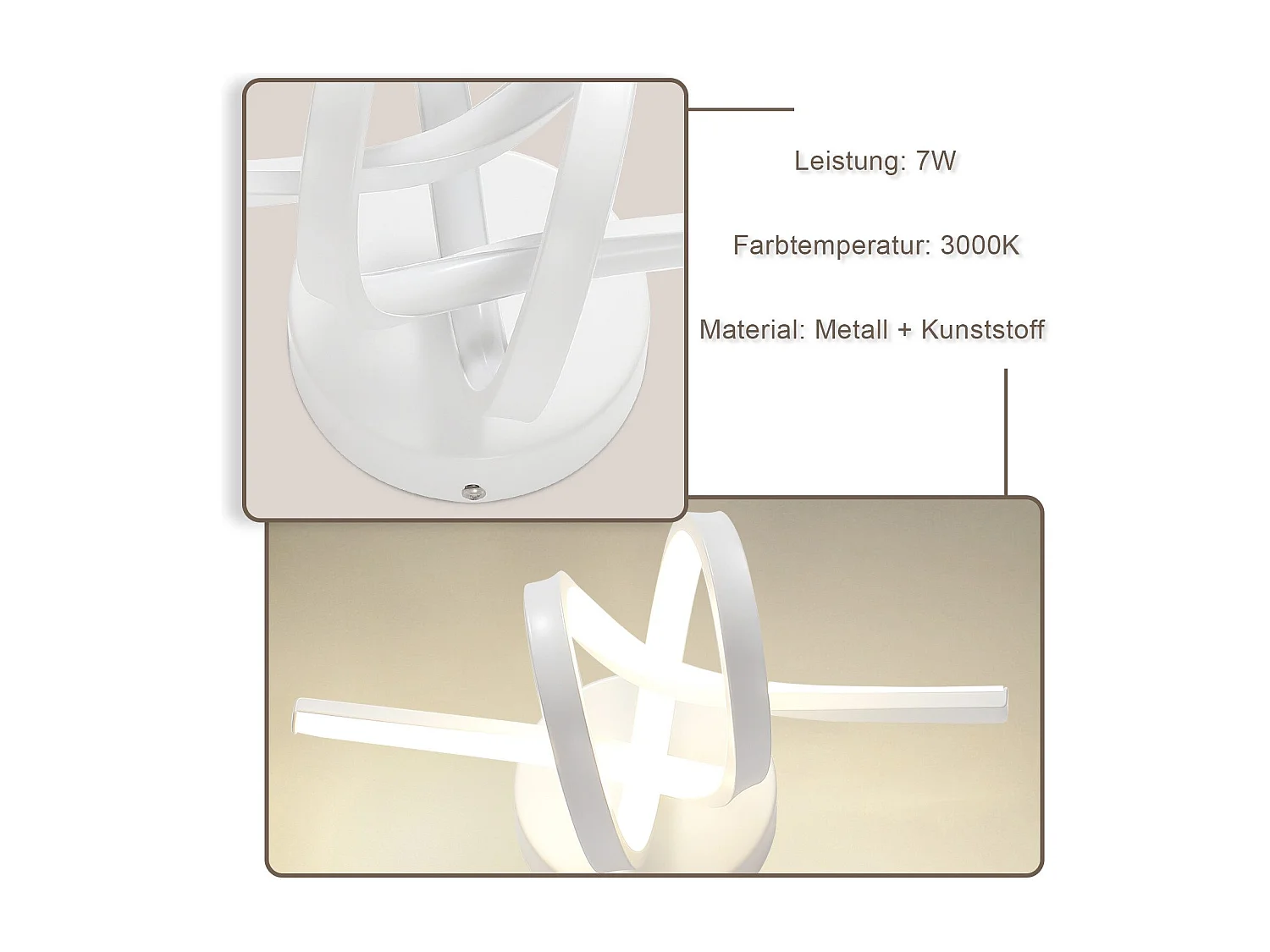 NETTLIFE Applique murale LED Noir Intérieur 7W Blanc chaud 3000K Escalier Moderne Aluminium