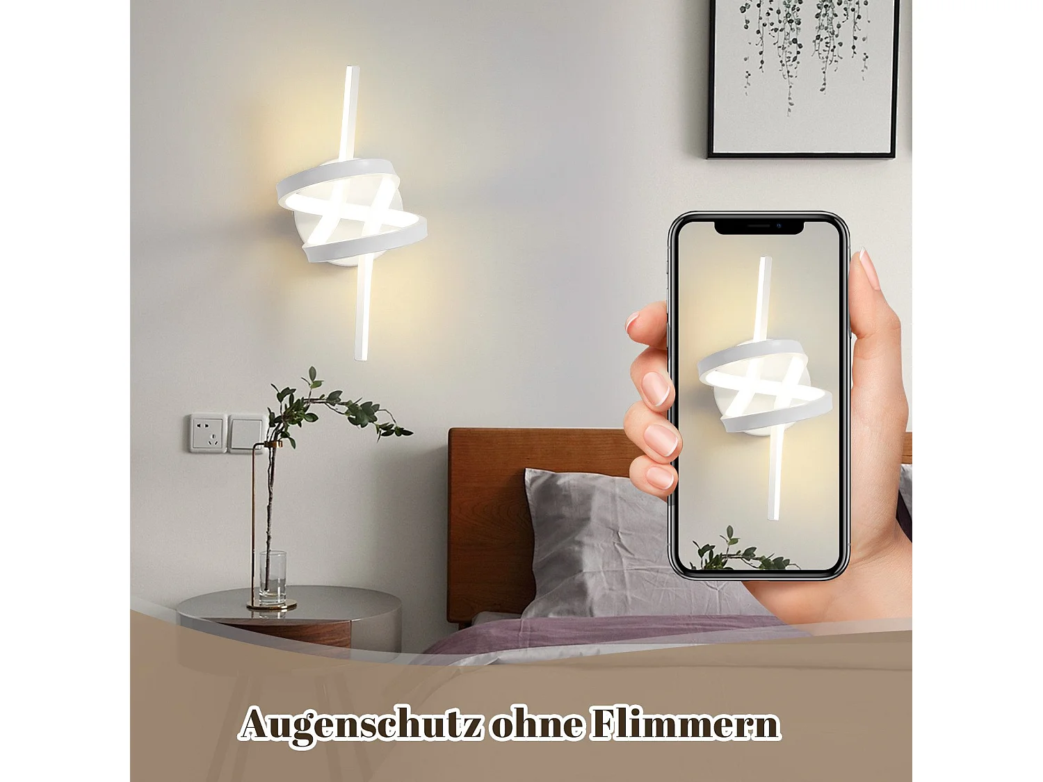 NETTLIFE Applique murale LED Noir Intérieur 7W Blanc chaud 3000K Escalier Moderne Aluminium