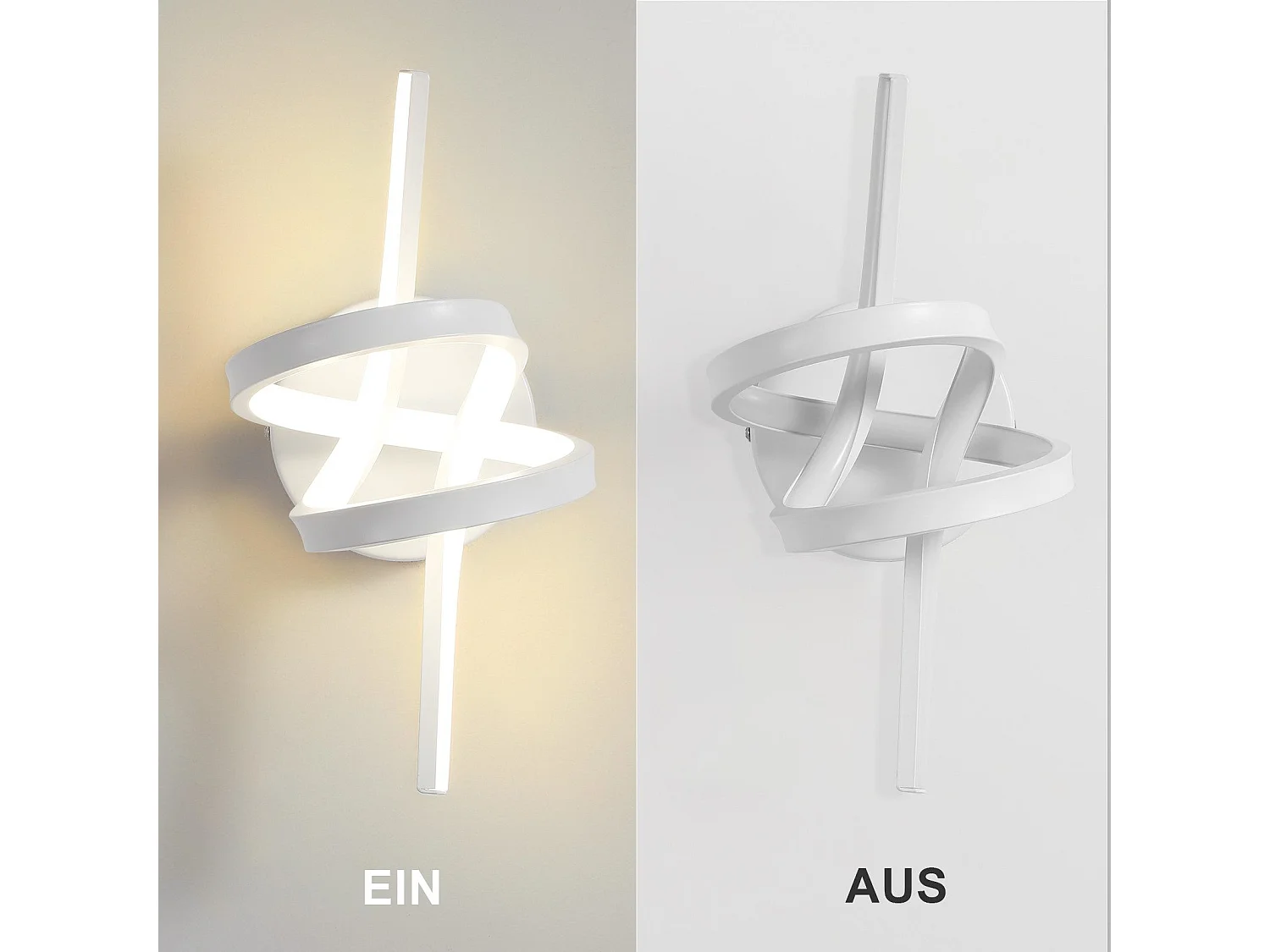 NETTLIFE Applique murale LED Noir Intérieur 7W Blanc chaud 3000K Escalier Moderne Aluminium