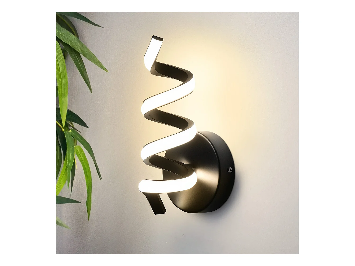 NETTLIFE Moderne schwarze 7W LED-Innenwandleuchte für Treppen, Warmweiß 3000K