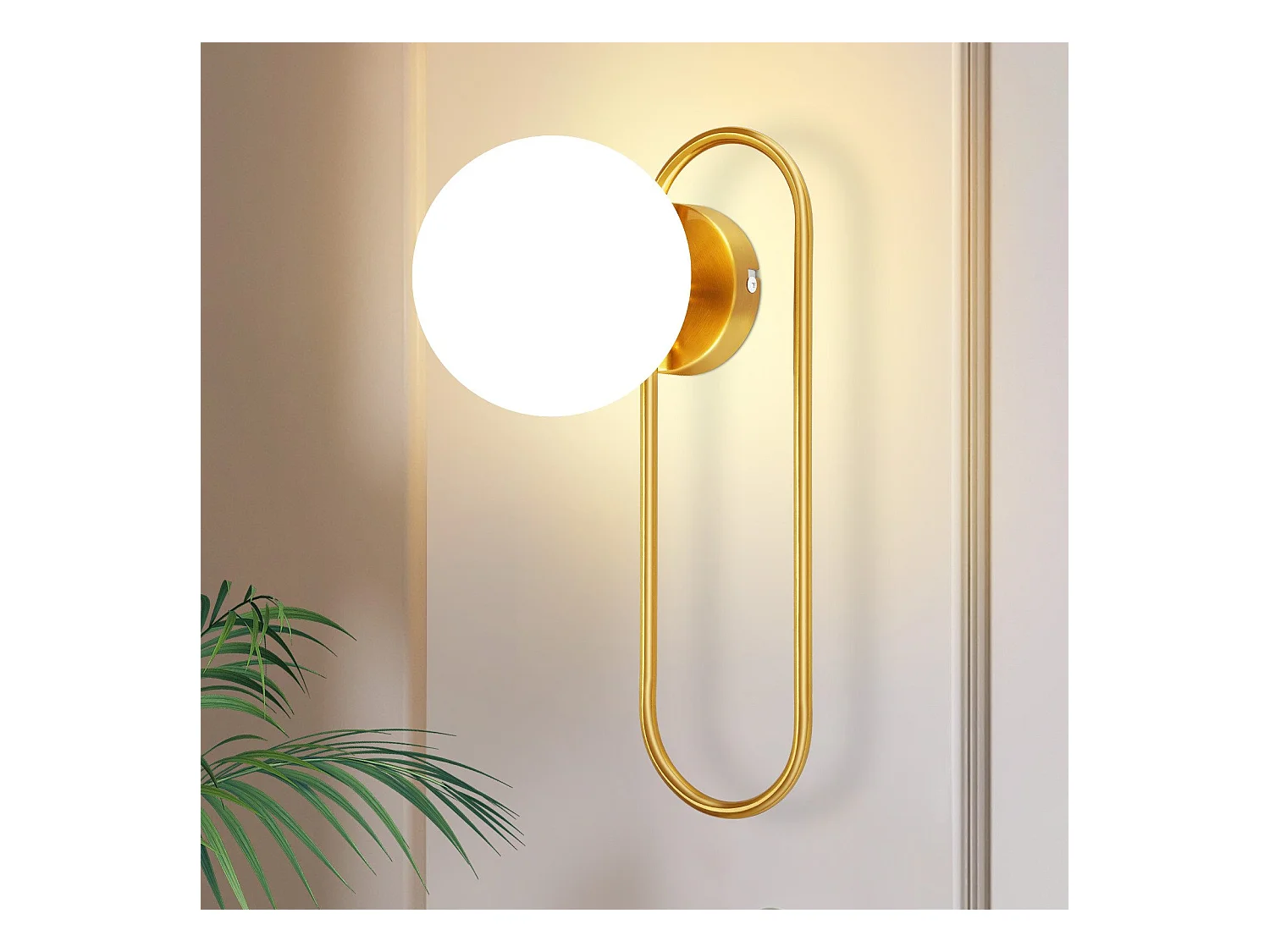 NETTLIFE Binnenwandlamp E14 Goud Glazen Bol Retro Moderne Slaapkamer Wandverlichting