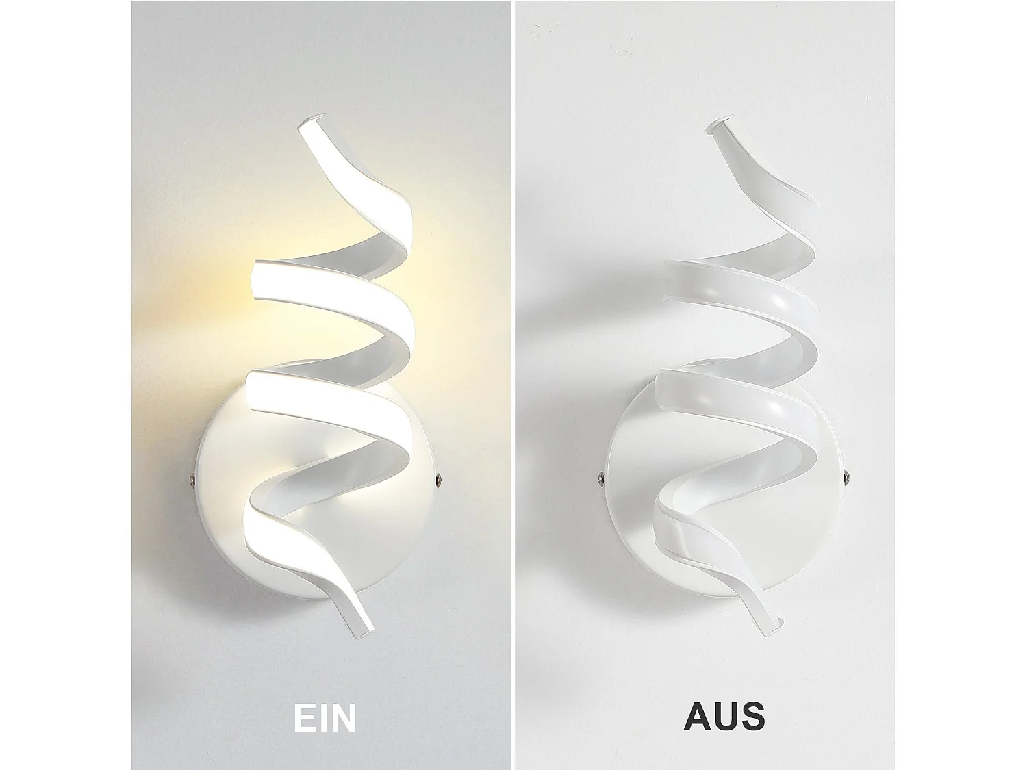 NETTLIFE - Lámpara LED de pared para escalera interior moderna de 7 W, blanco cálido 3000 K