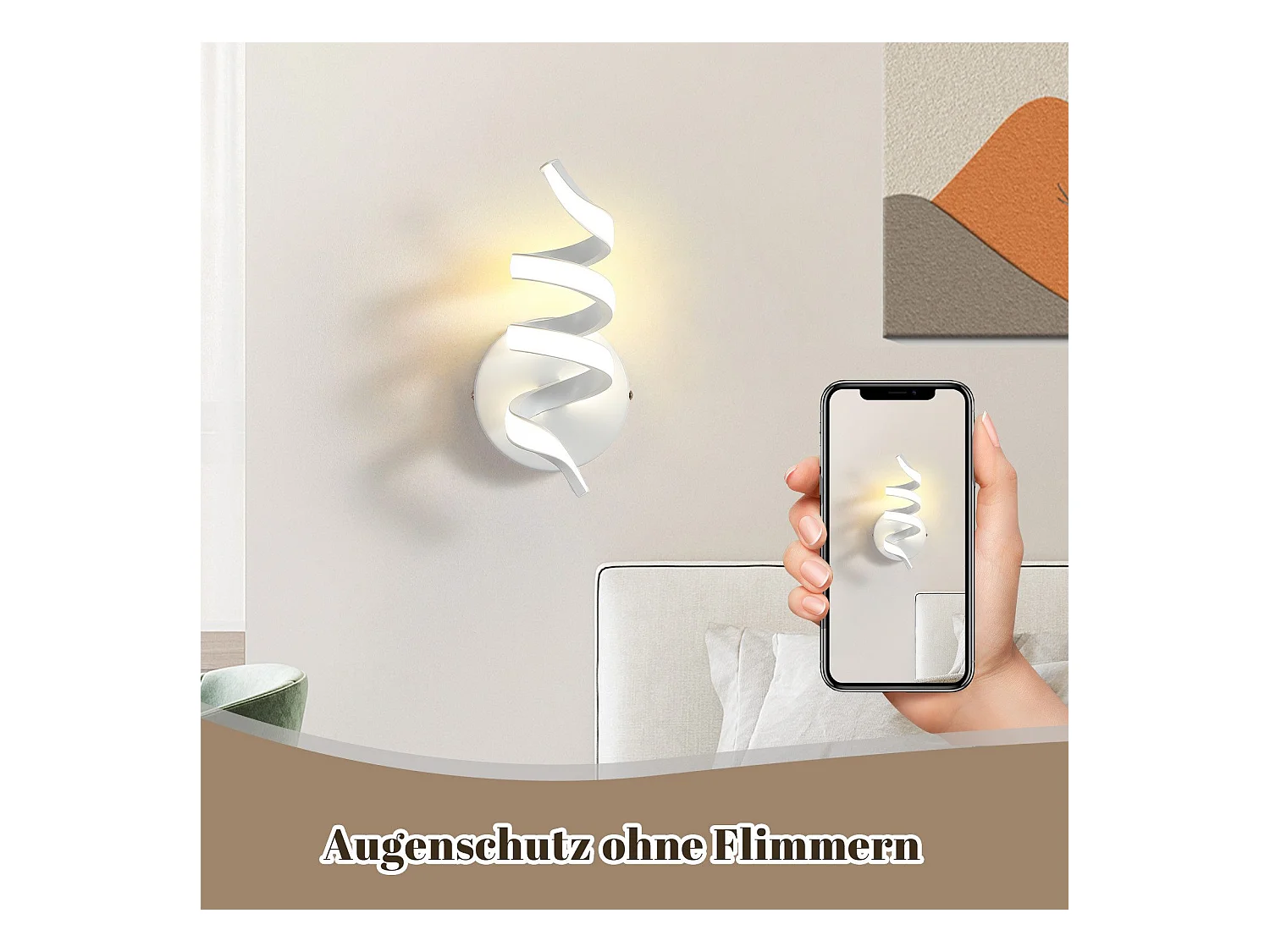 NETTLIFE Moderne 7W LED-Treppen-Wandleuchte für den Innenbereich, Warmweiß 3000K