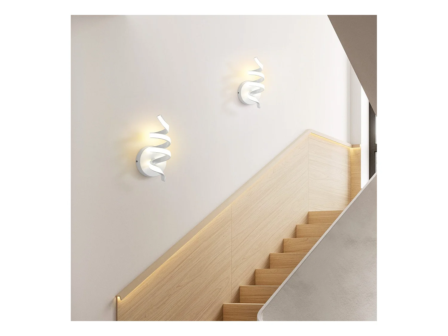NETTLIFE Moderne 7W LED-Treppen-Wandleuchte für den Innenbereich, Warmweiß 3000K