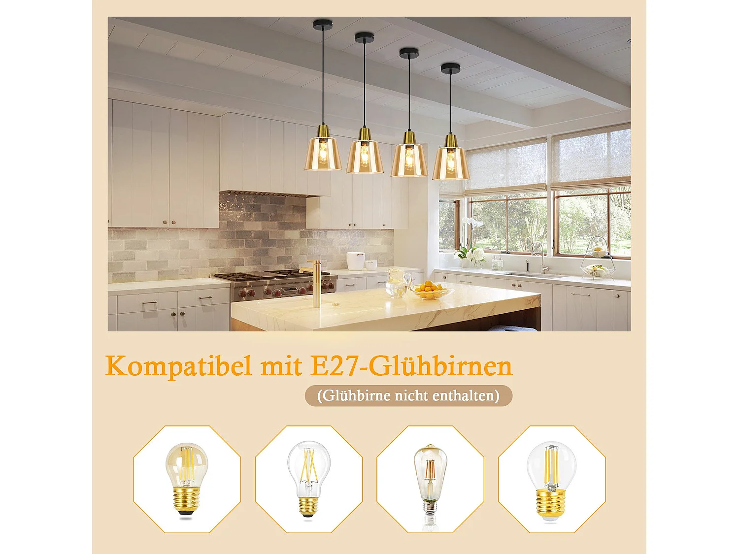 Lampe à Suspension Pour Table à Manger 3 Flammes En Verre Vintage E27 Lampe Suspendue Pour Salon