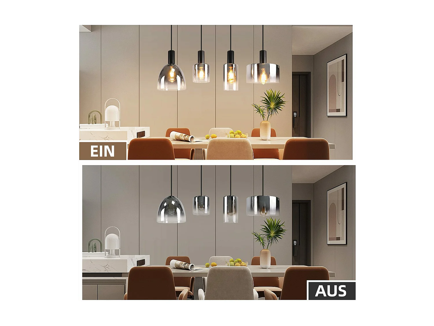 Vintage Eettafel Hanglamp Rookgrijs Glas E27 Hoogte Verstelbaar Voor Woonkamer