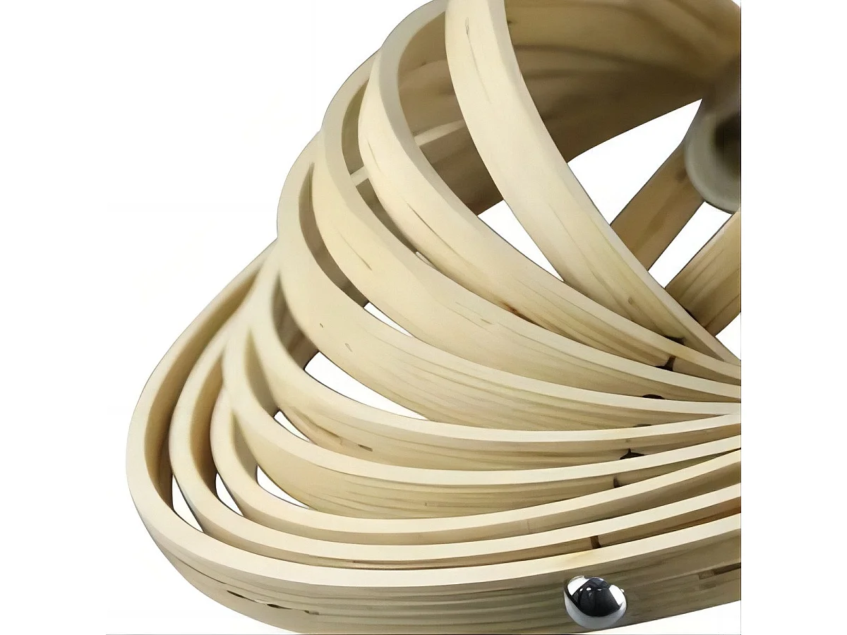 NETTLIFE Lustre en bois blanc, suspension Vinatge E27, style maison de campagne