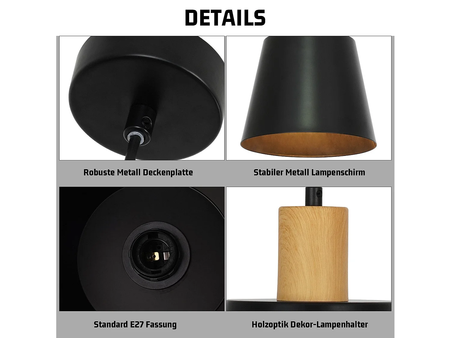 NETTLIFE Vintage Esszimmer Pendelleuchte 2x Schwarz Hängelampe Industrial Hängelampe E27 Metall Retro