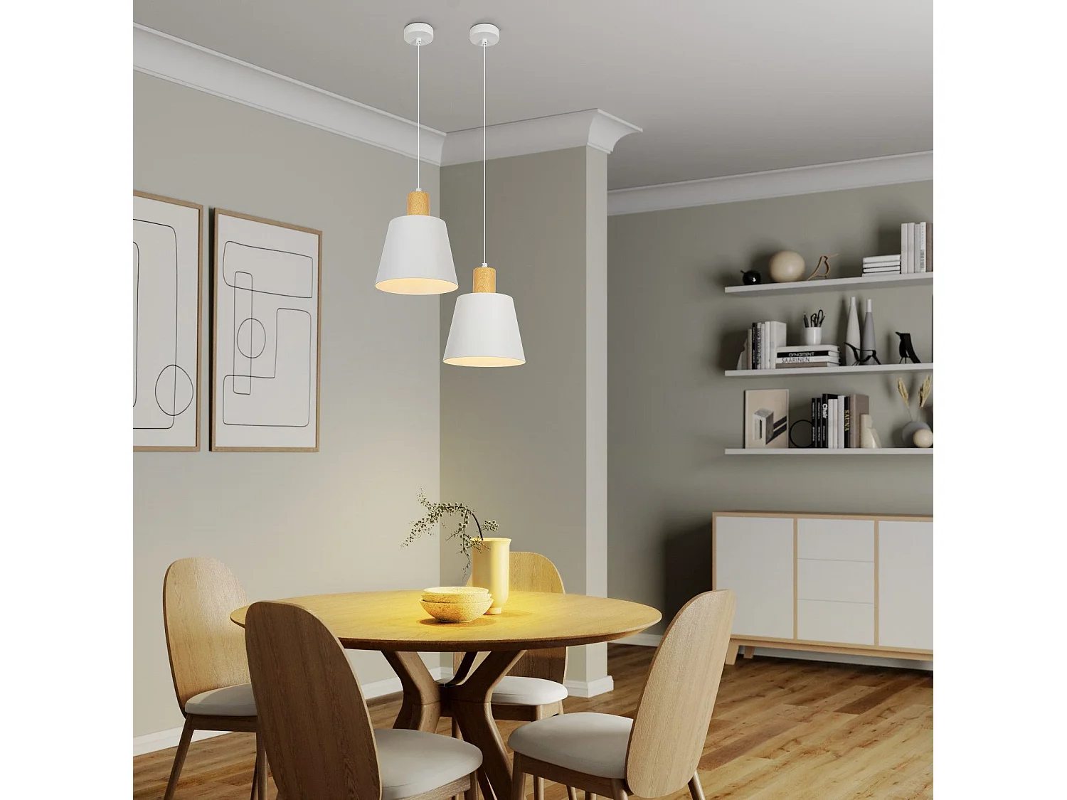 NETTLIFE Vintage Hanglamp Eetkamer 2x Hanglamp Industriële Hanglamp E27 Metaal Retro