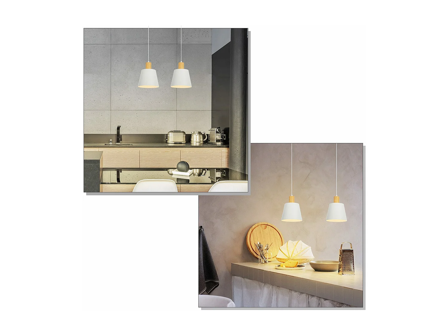 NETTLIFE Vintage Hanglamp Eetkamer 2x Hanglamp Industriële Hanglamp E27 Metaal Retro