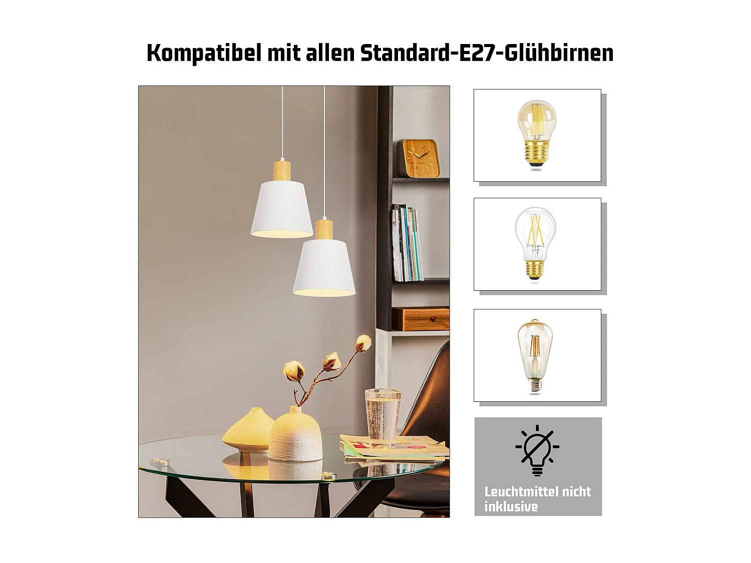 NETTLIFE Suspension Vintage Salle à Manger 2x Lampe Suspendue  Lampe Suspendue Industrielle E27 Métal Rétro