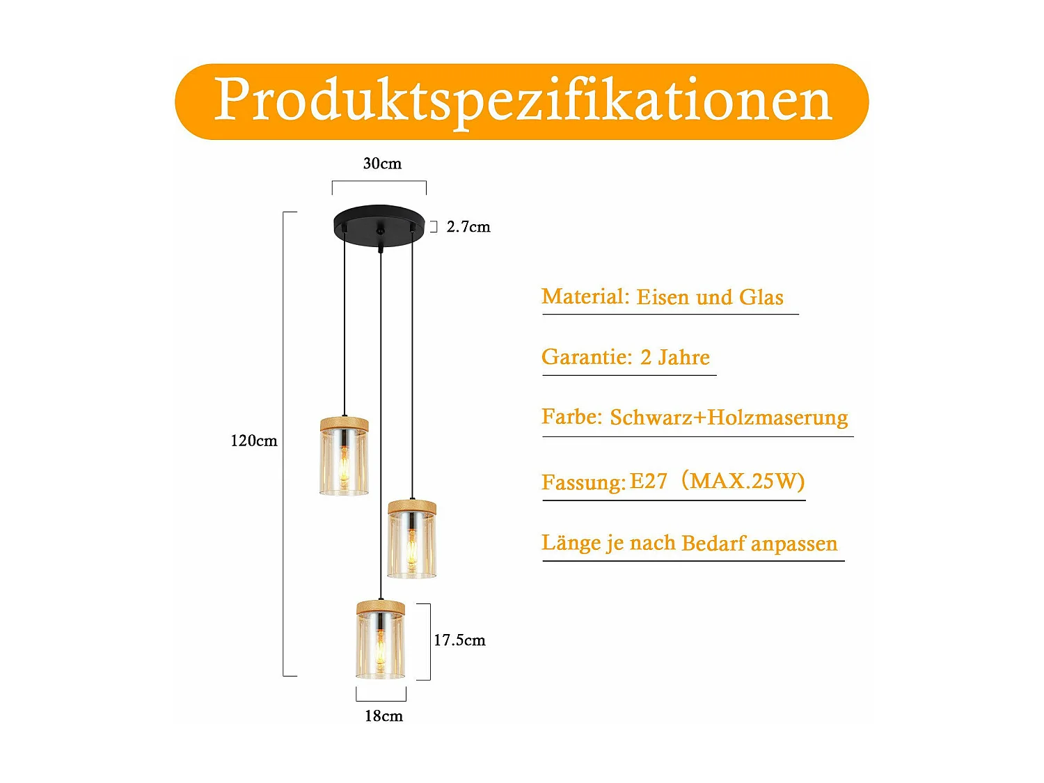 Lampe à Suspension Pour Table à Manger 3 Flammes En Verre Vintage E27 Lampe Suspendue Pour Salon