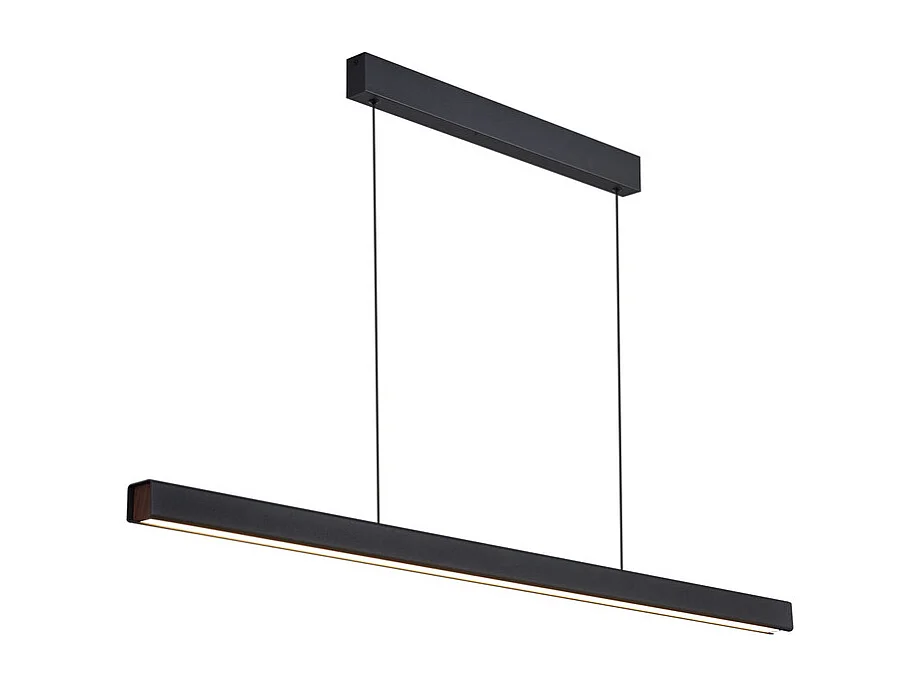 NETTLIFE Suspension LED Salle à manger Noir Linéaire Dimmable avec Télécommande 108CM 37W Moderne CCT