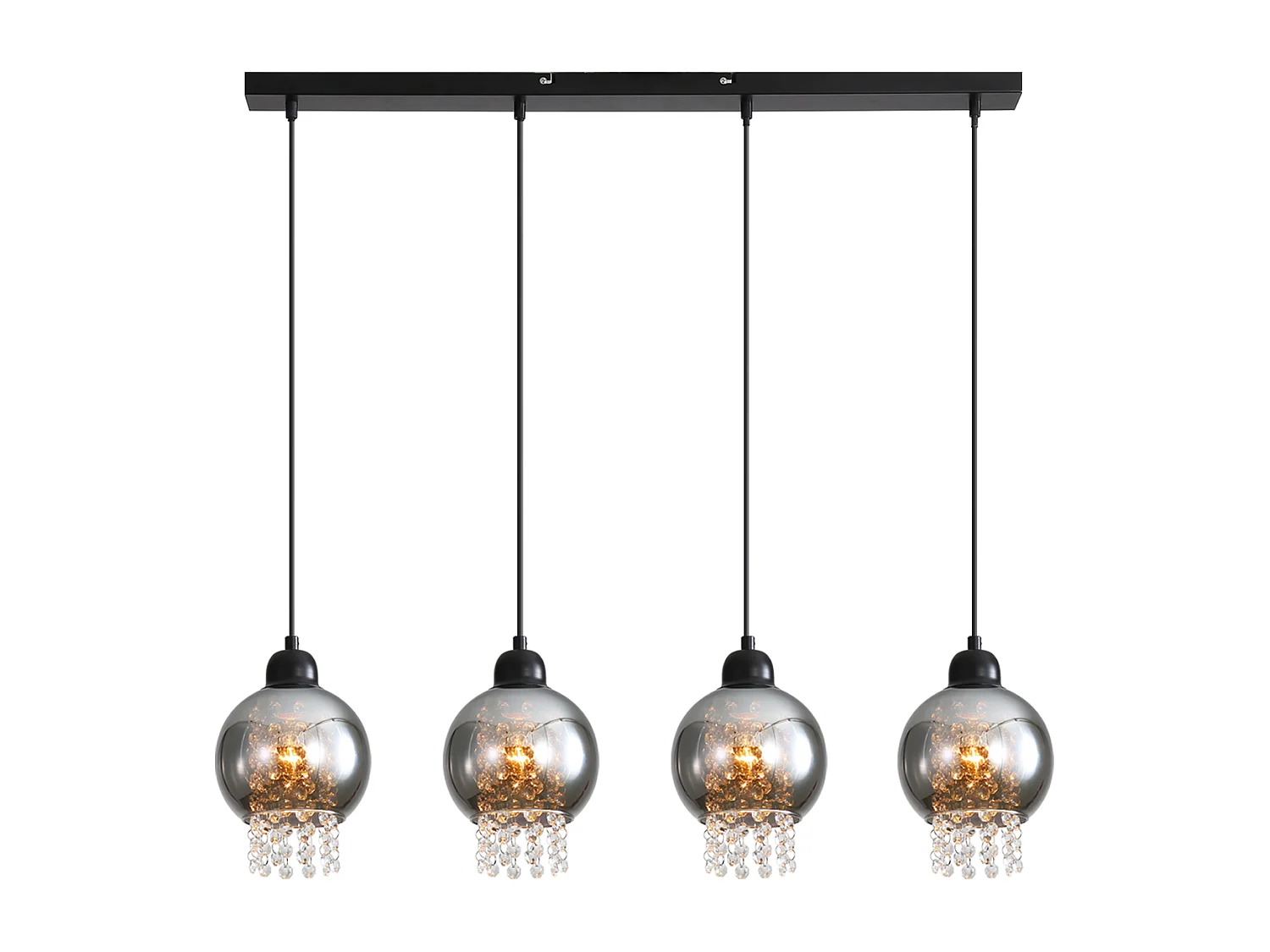 Lampe Suspendue Pour Table à Manger En Cristal Noir E27 Lampe Suspendue Moderne Pour Salon