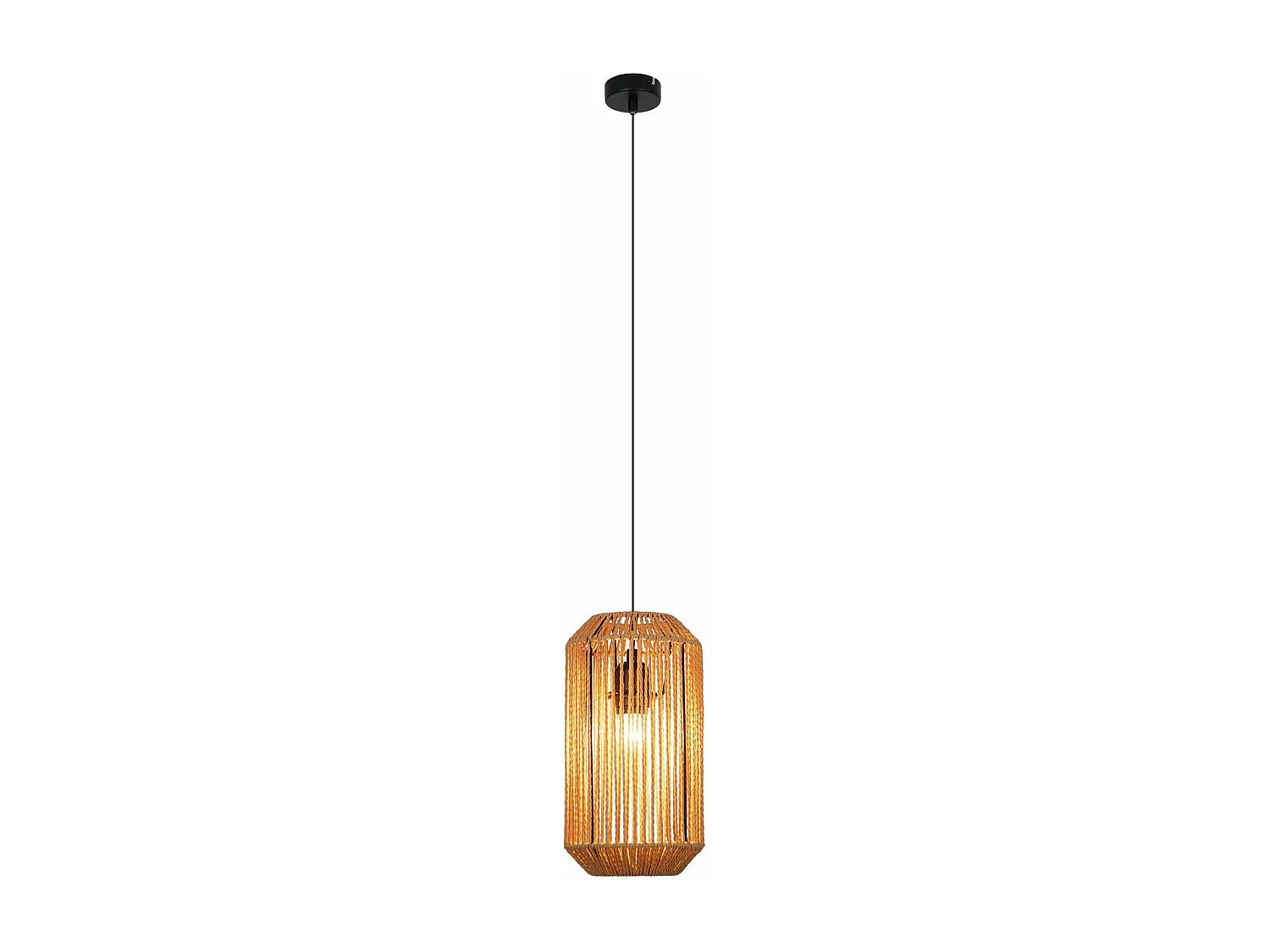 NETTLIFE Vintage Esstisch Pendelleuchte 1 flammig Hanfseil Laterne Design E27 Esszimmerlampe