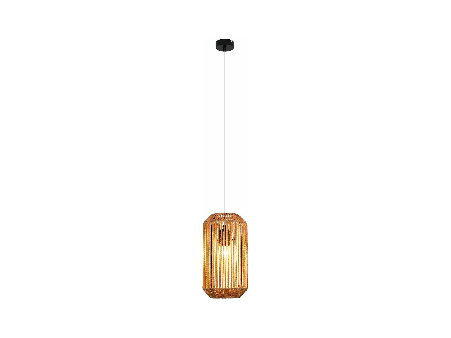 NETTLIFE Suspension table à manger vintage 1 ampoule corde de chanvre lanterne design E27 lampe de salle à manger
