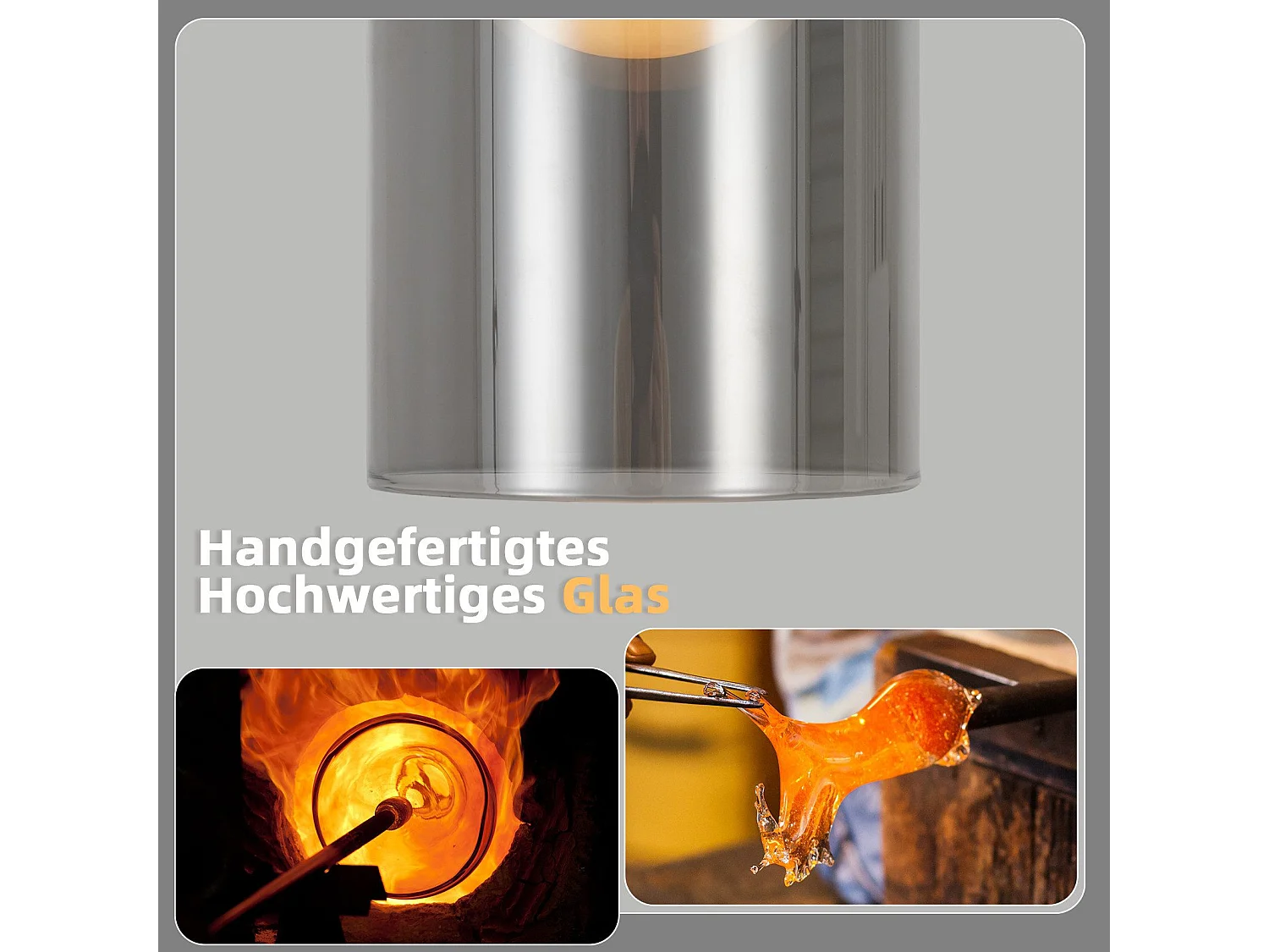 Pierwsza lampa wisząca Vintage do stołu jadalnego, przydymiona szarość G9, owalna, regulowana wysokość