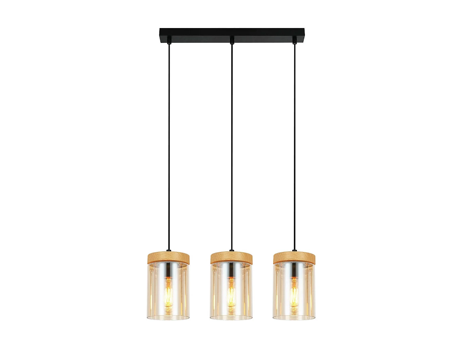 Vintage glazen 3-vlams eettafel hanglamp E27 hanglamp voor woonkamer