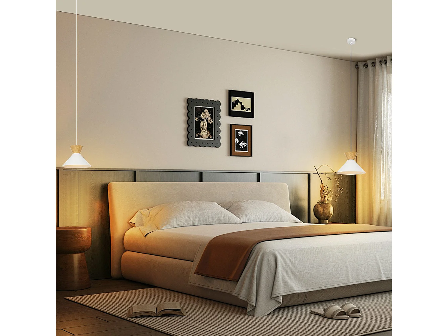 NETTLIFE Suspension Vintage Salle à Manger 2x Lampe Suspendue Lampe Suspendue Industrielle E27 Métal Rétro