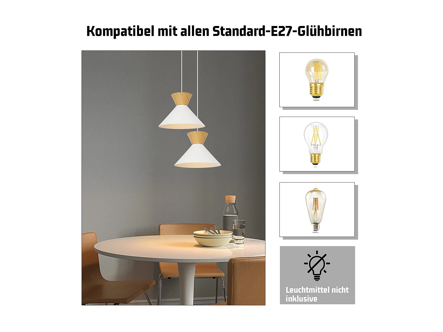 NETTLIFE Suspension Vintage Salle à Manger 2x Lampe Suspendue Lampe Suspendue Industrielle E27 Métal Rétro