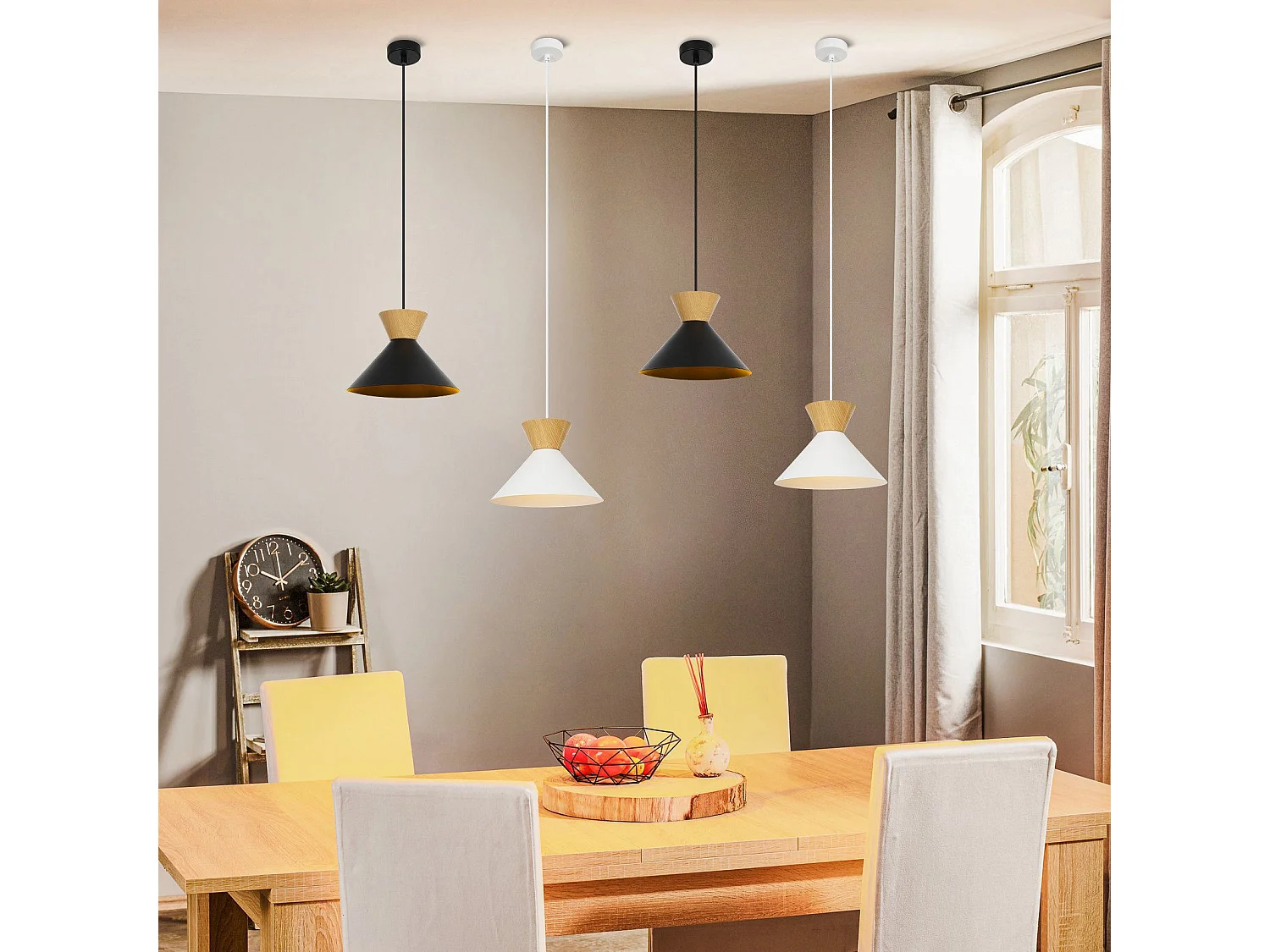 NETTLIFE Suspension Vintage Salle à Manger 2x Lampe Suspendue Lampe Suspendue Industrielle E27 Métal Rétro