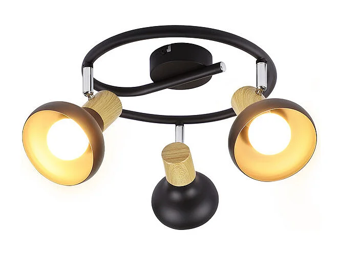 NETTLIFE Spot de plafond 3 flammes E14 plafonnier vintage orientable à 350° pour couloir salon