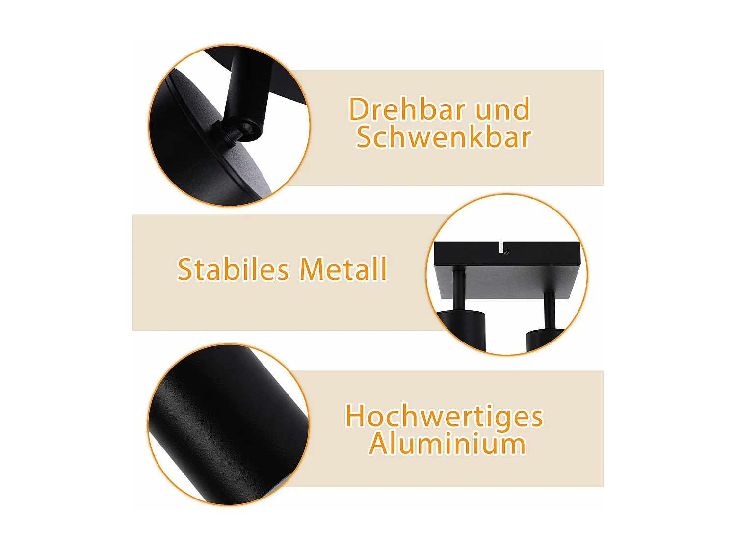 NETTLIFE Plafondspot Woonkamer 2 Lampen Zwart GU10 Draaibare Plafondlamp Moderne Binnenspot voor Slaapkamer Keuken