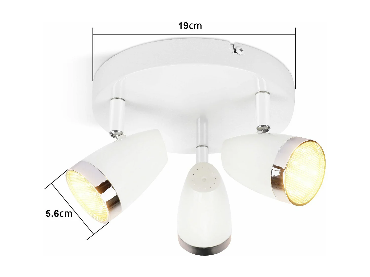Foco de techo LED NETTLIFE 3 focos moderno 4W blanco cálido 3000K