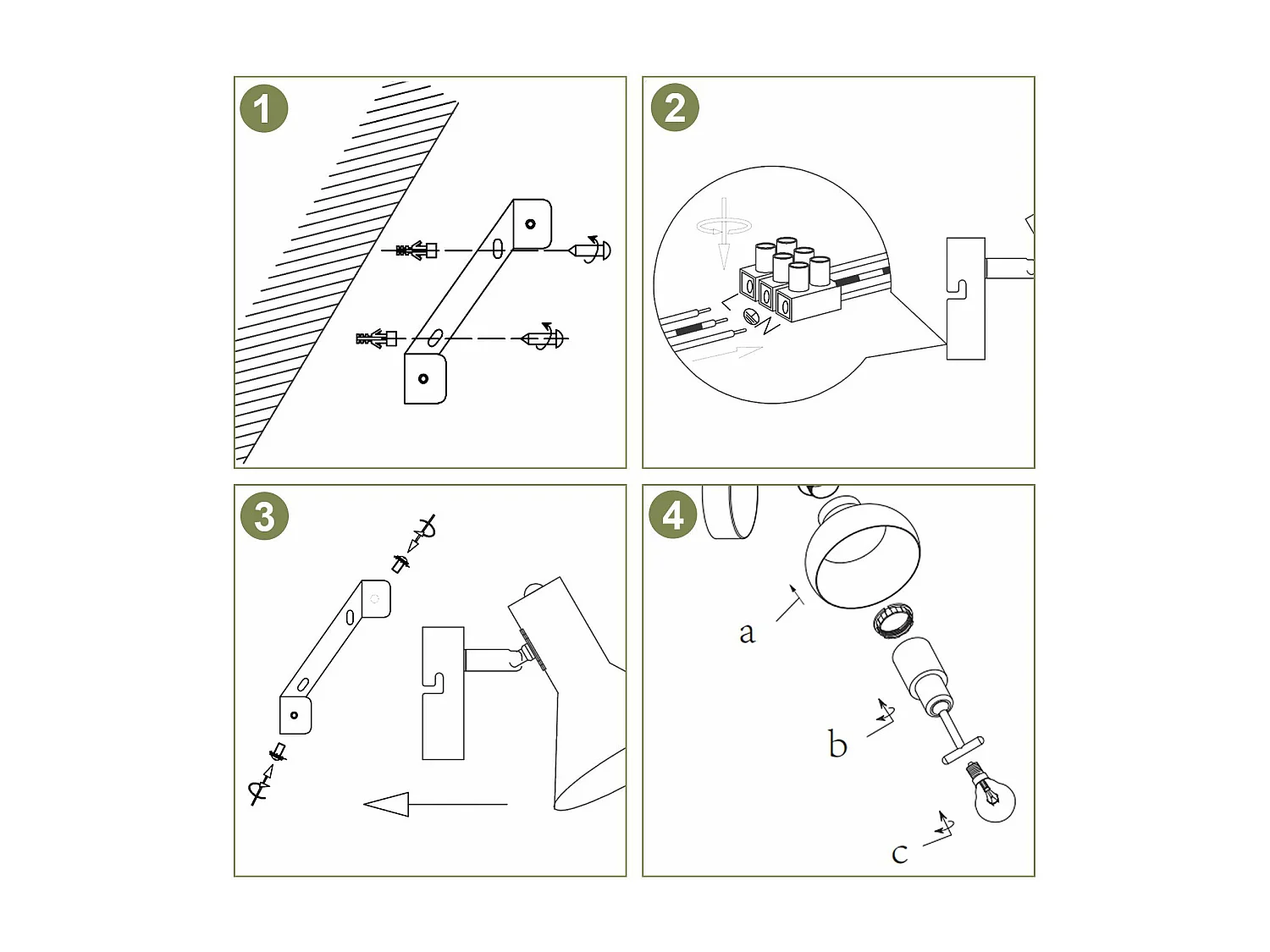 NETTLIFE Spot de plafond vintage E14 abat-jour industriel en fer spot pivotant pour chambre à coucher couloir salon