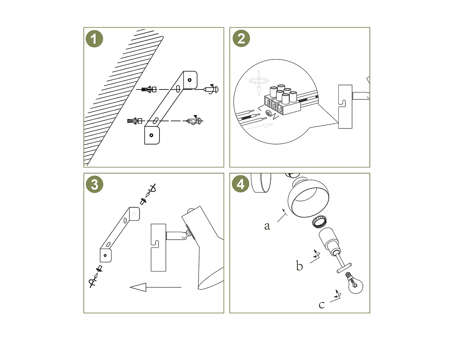 NETTLIFE Spot de plafond vintage E14 abat-jour industriel en fer spot pivotant pour chambre à coucher couloir salon