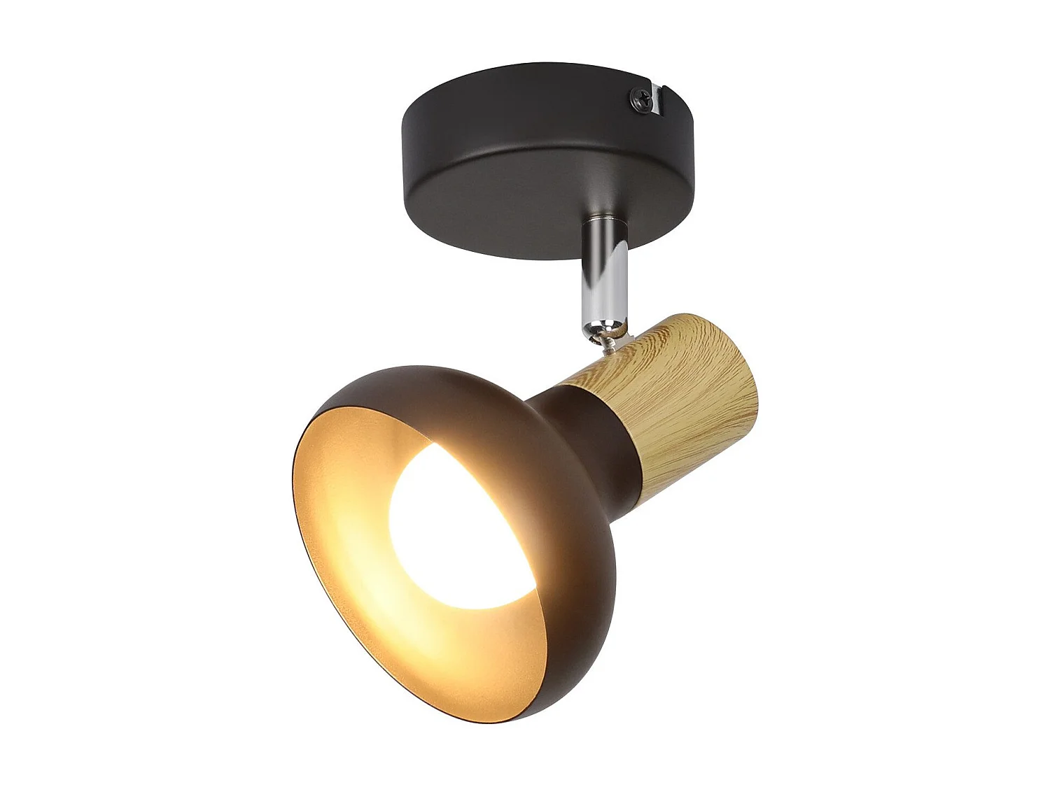 NETTLIFE Spot de plafond vintage E14 abat-jour industriel en fer spot pivotant pour chambre à coucher couloir salon