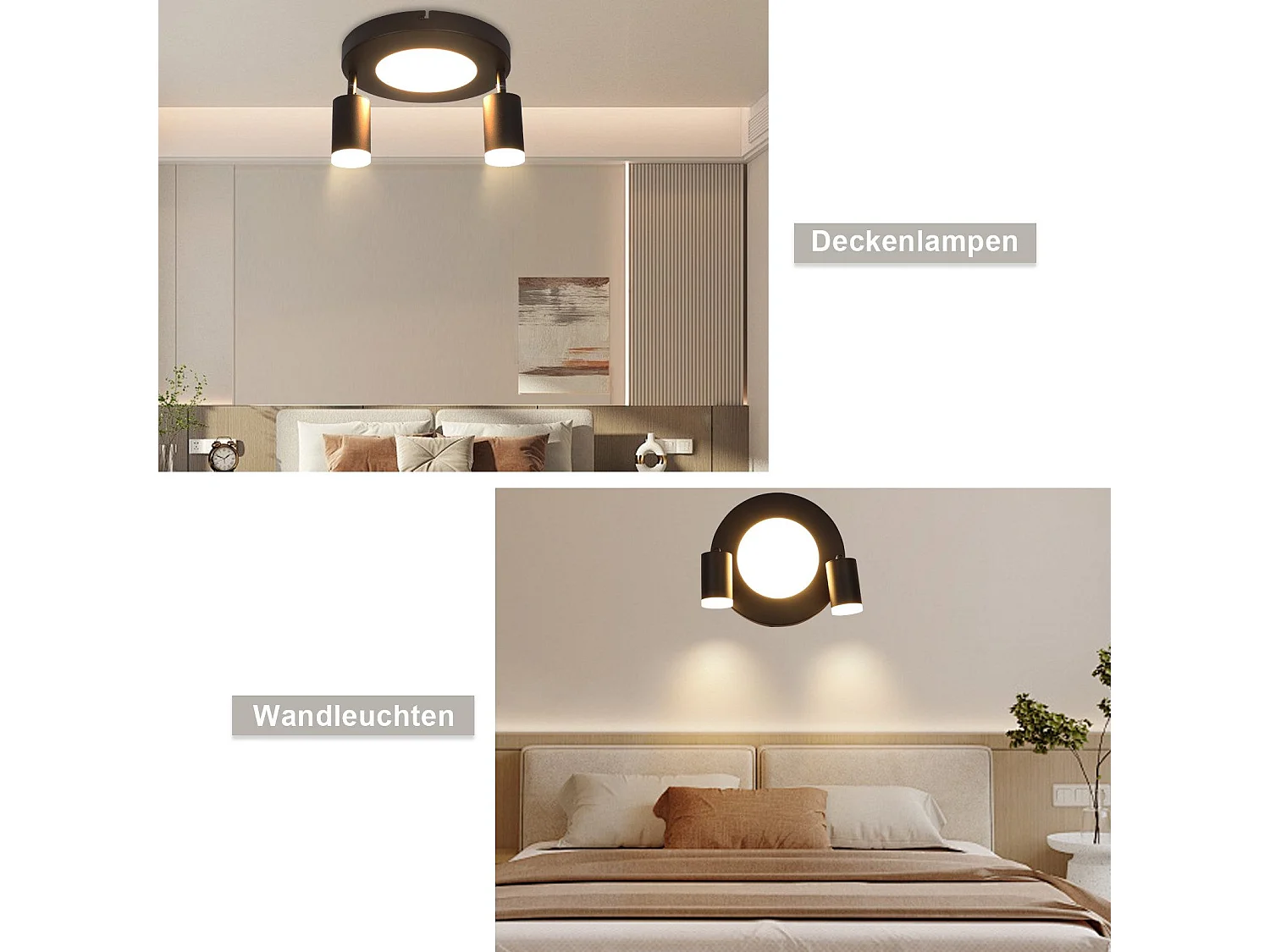 NETTLIFE Plafondspot 2 lampen zwart 3000K oogbescherming eenvoudige installatie verstelbaar 350° GU10