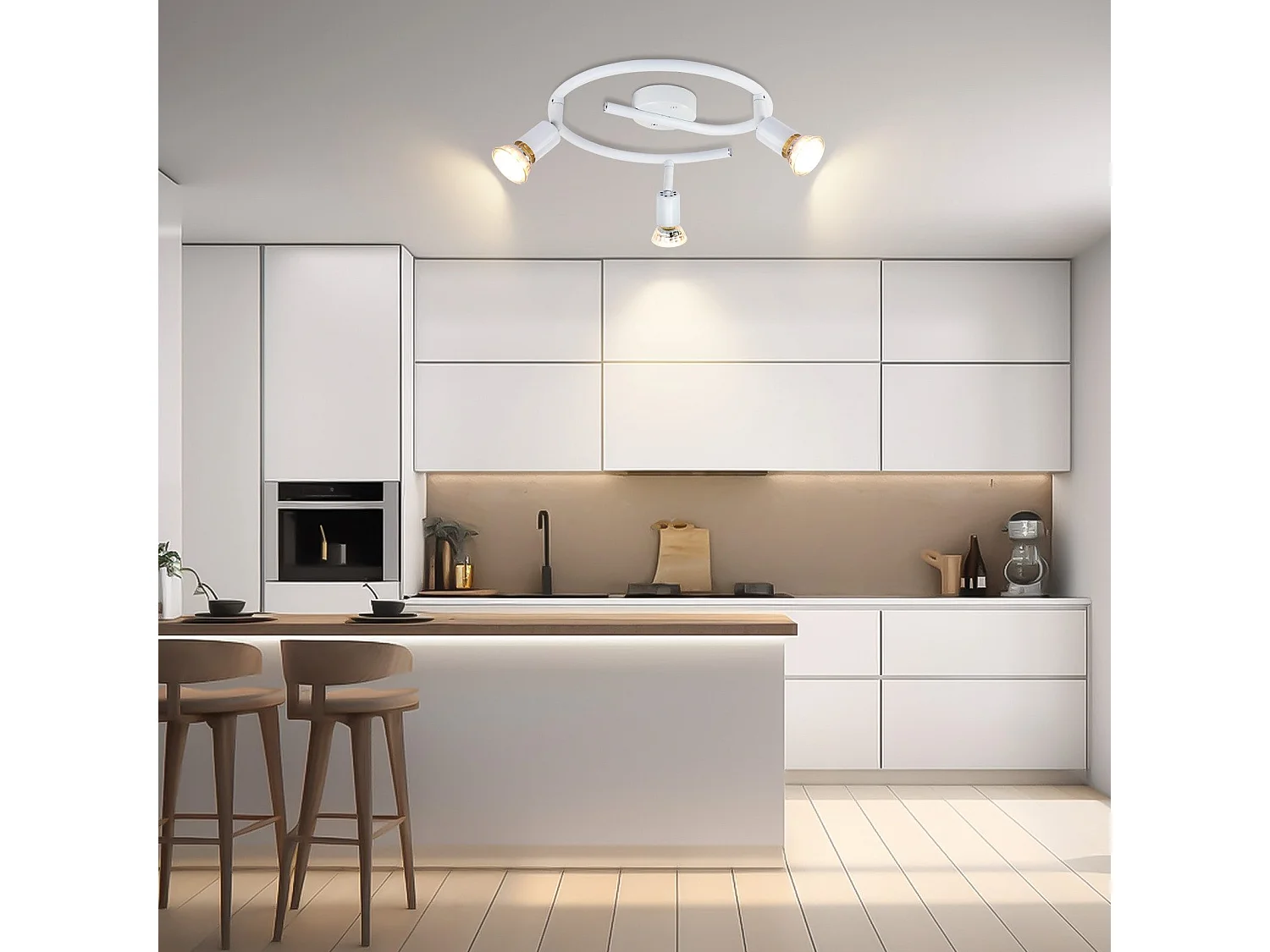 NETTLIFE Verstellbarer LED Deckenstrahler GU10 3 Flammig Deckenspots Industrial Wohnzimmer