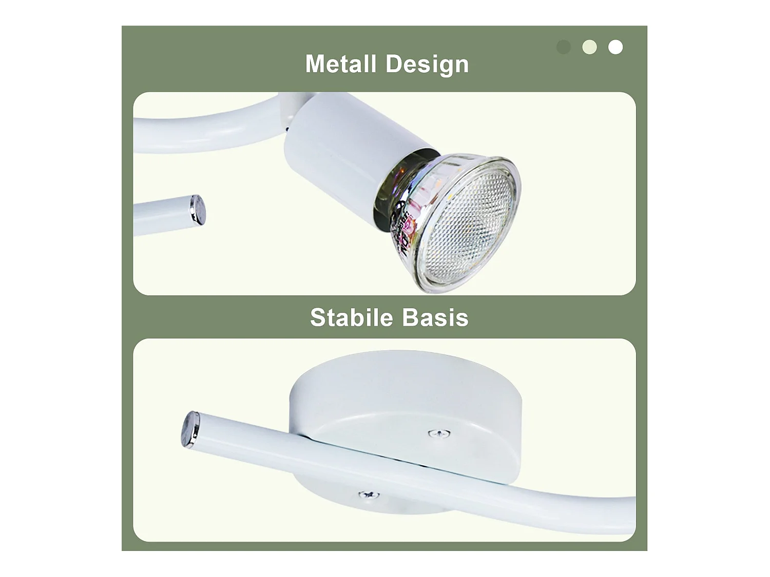 NETTLIFE Regulowany reflektor sufitowy LED GU10 3-płomieniowy reflektor sufitowy Industrialny salon