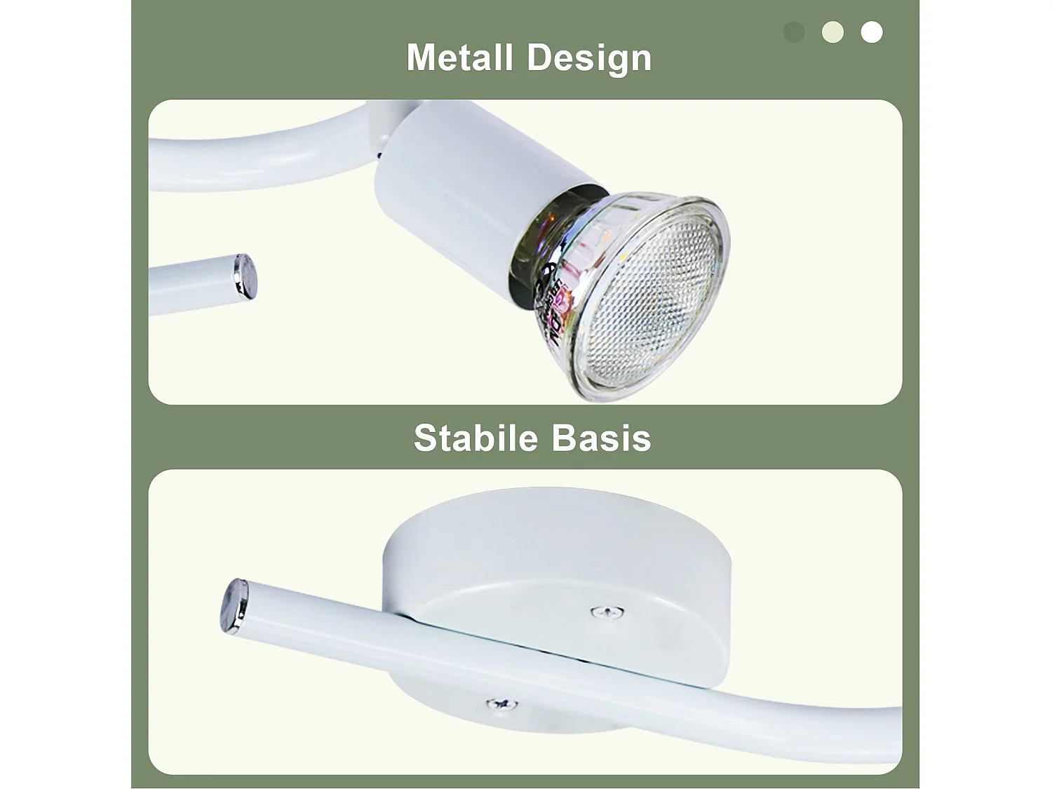 NETTLIFE Regulowany reflektor sufitowy LED GU10 3-płomieniowy reflektor sufitowy Industrialny salon