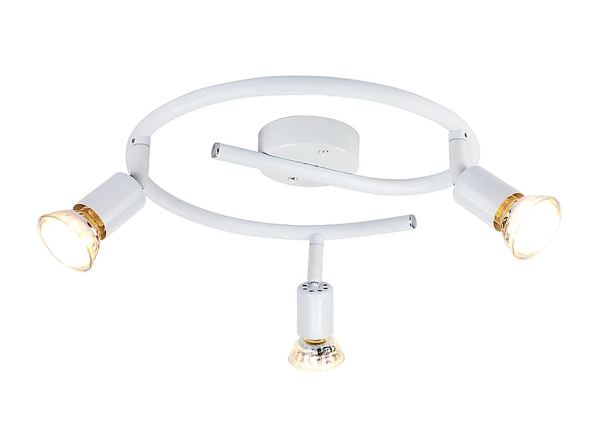 NETTLIFE Spot de plafond LED orientable GU10 3 spots de plafond flamme salon industriel