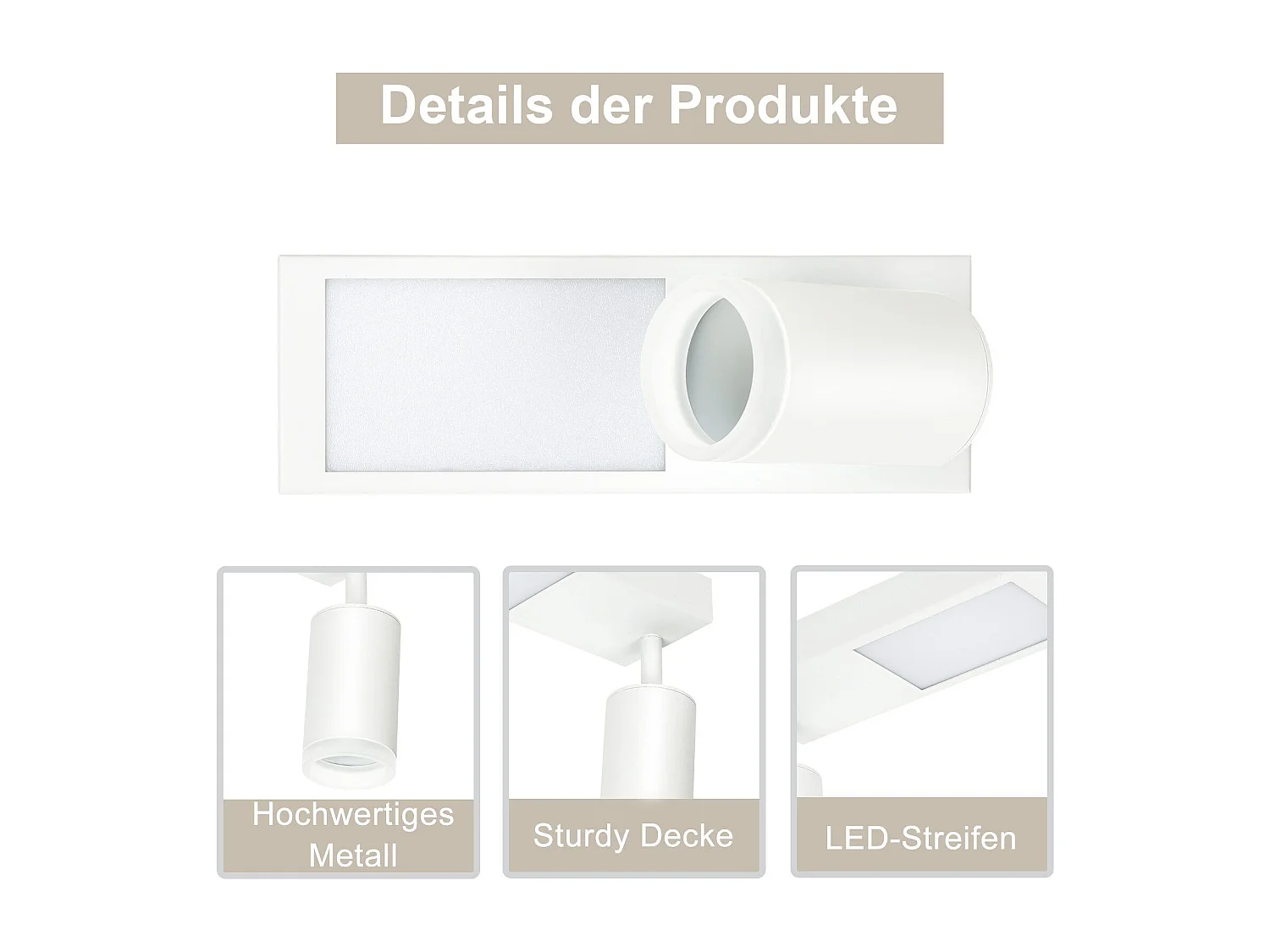 NETTLIFE Deckenstrahler 1 flammig GU10 Schlafzimmer 3000k 20W Küchenlampe warmweiß verstellbar für Schlafzimmer Küche Büro